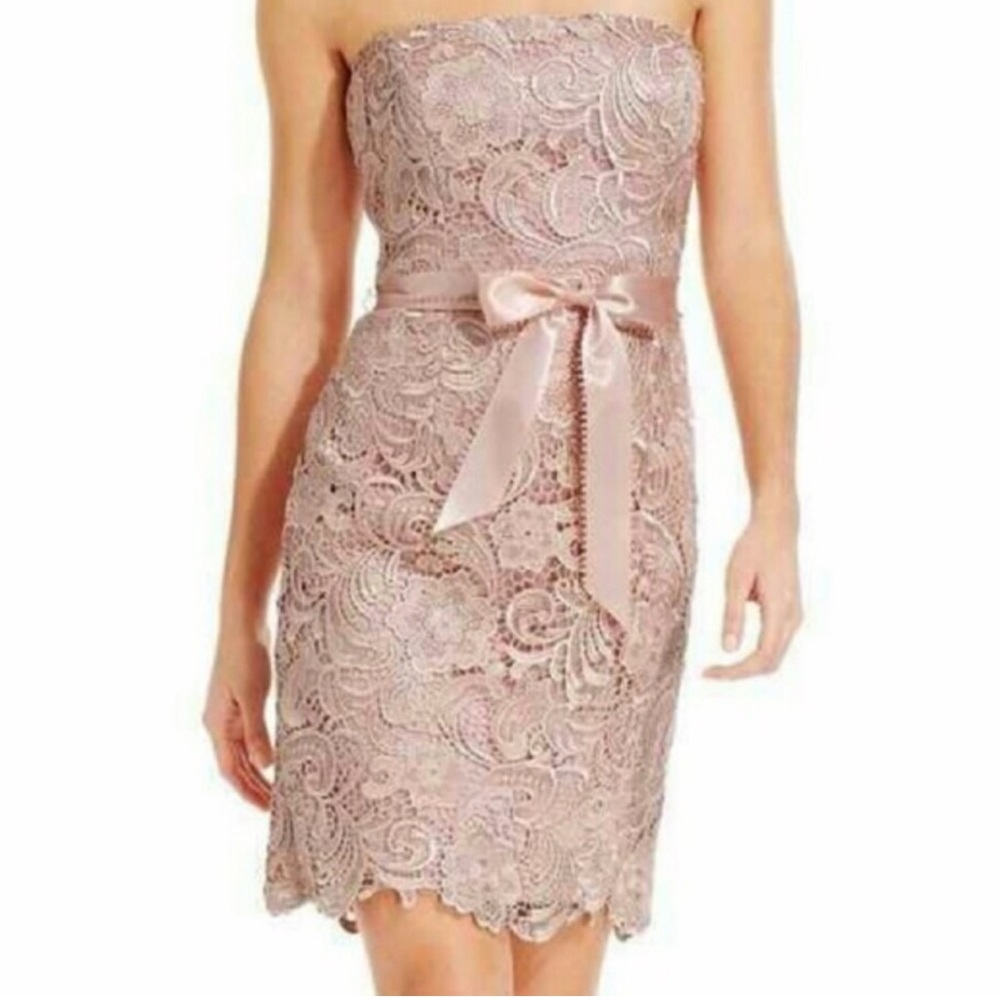 💗ADRIANNA PAPELL - strapless lace dress 💗